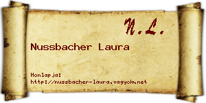 Nussbacher Laura névjegykártya