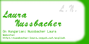 laura nussbacher business card